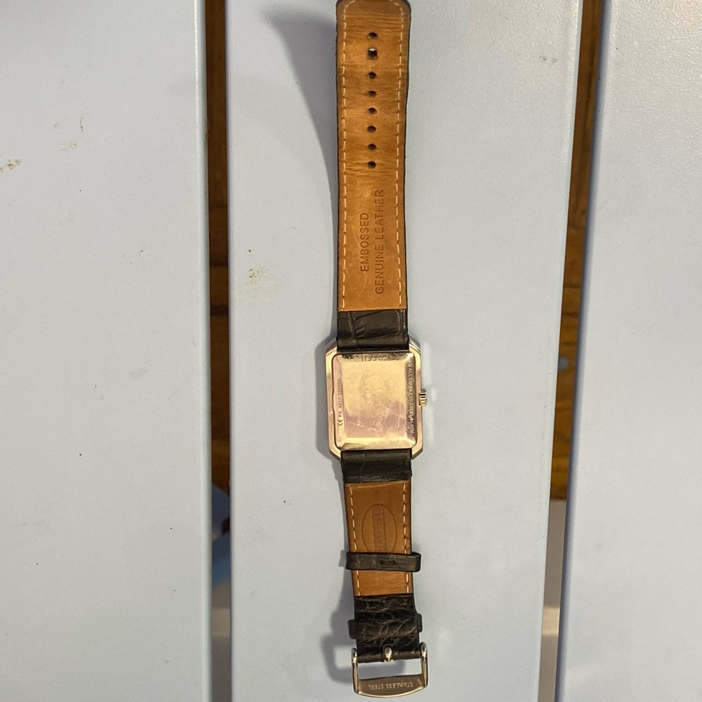 Fossil Rectangular Crystal Bezel Women's Watch Bl… - image 7